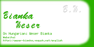 bianka weser business card
